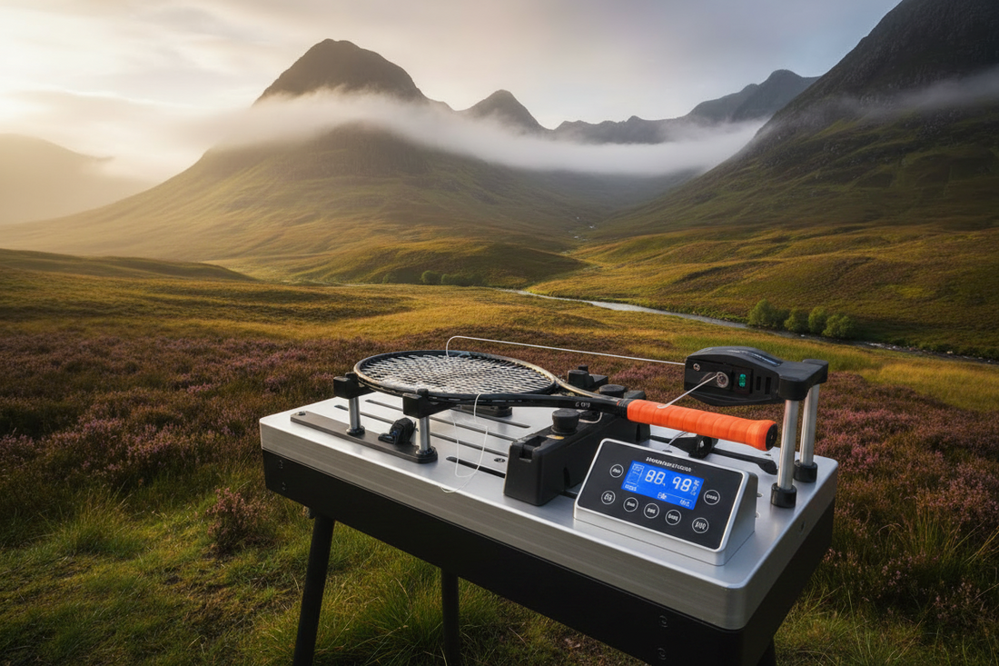 Sam's Strings postal racket restringing service — covering the Scottish Highlands, Islands and rural Scotland