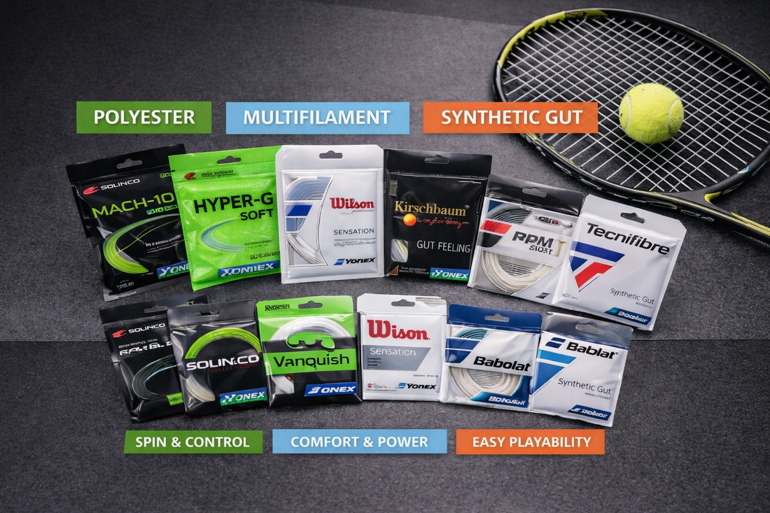 Types Of String Which Tennis String Type Is Best for Your Game? | Sam's Strings