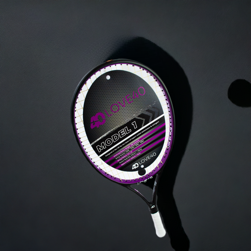 LOVE40 Model 1 Tennis Racket Restrung