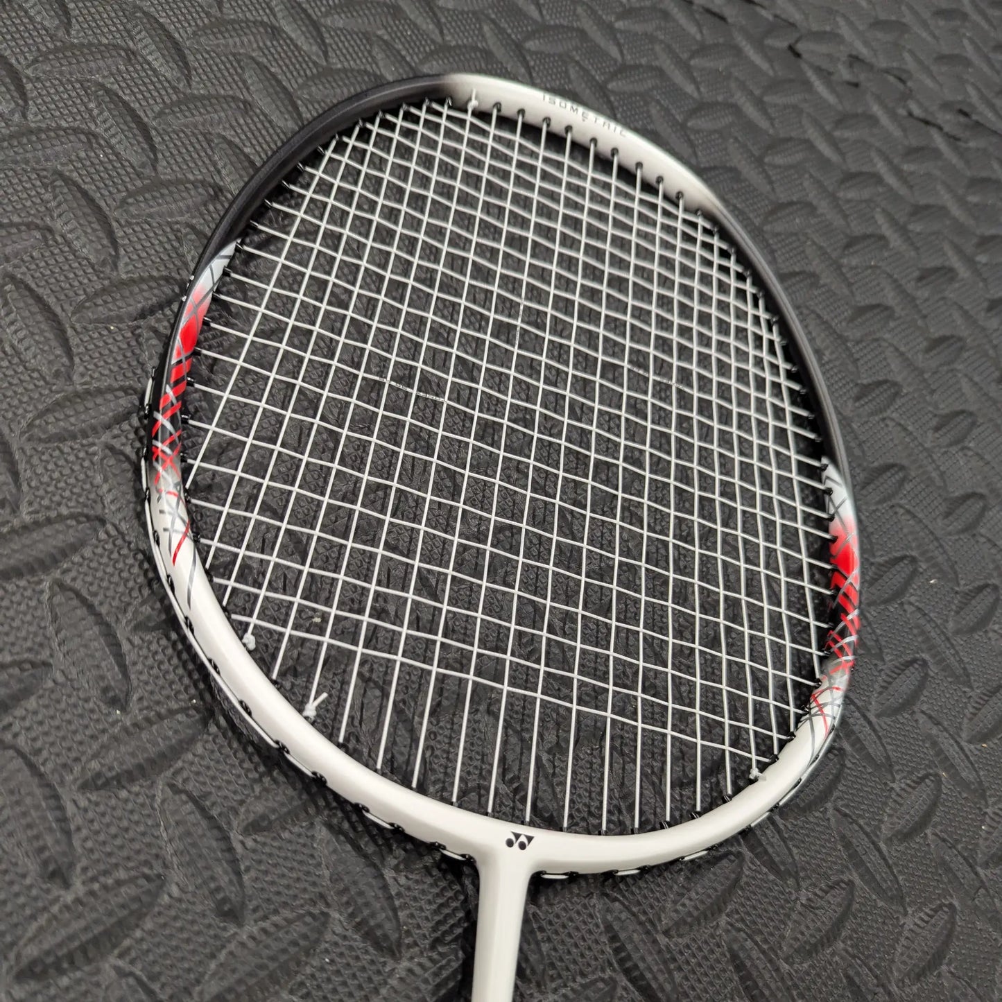 Yonex badminton racket with Yonex BG65 strings