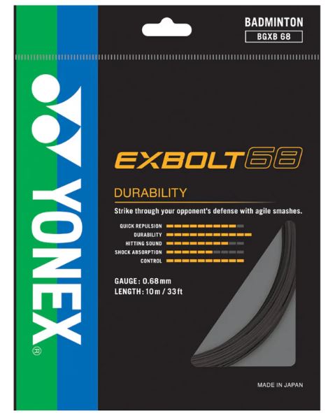 Yonex Exbolt 68 Badminton string set in black